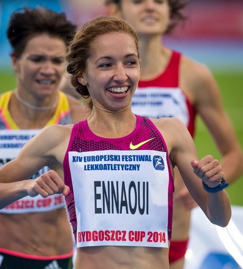 Sofia Ennaoui Polska - 1 m. , bieg 800 m., podczas XIV Europejskiego Festiwalu Lekkoatletycznego w Bydgoszczy. Fot. PAP/Tytus Żmijewski 