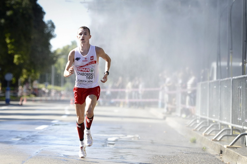 Marcin Chabowski podczas mistrzostw Europy w lekkiej atletyce w 2014 roku. Fot PAP