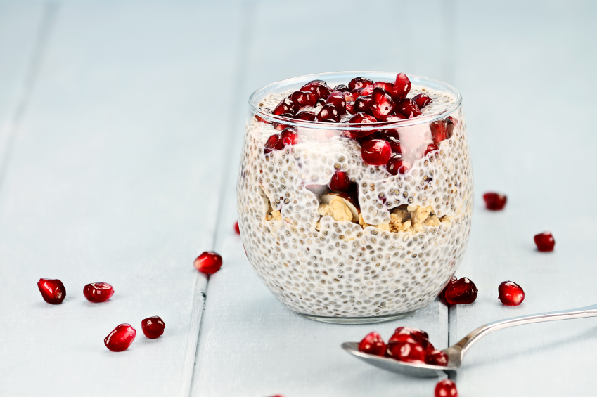 Chia Seed and Pomegranate Parfait