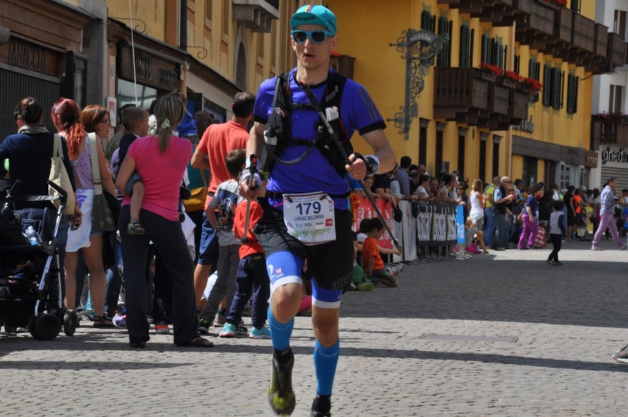 Łukasz Belowski - pierwszy Polak na Lavaredo Ultra Trail 2015. Fot. Ola Belowska