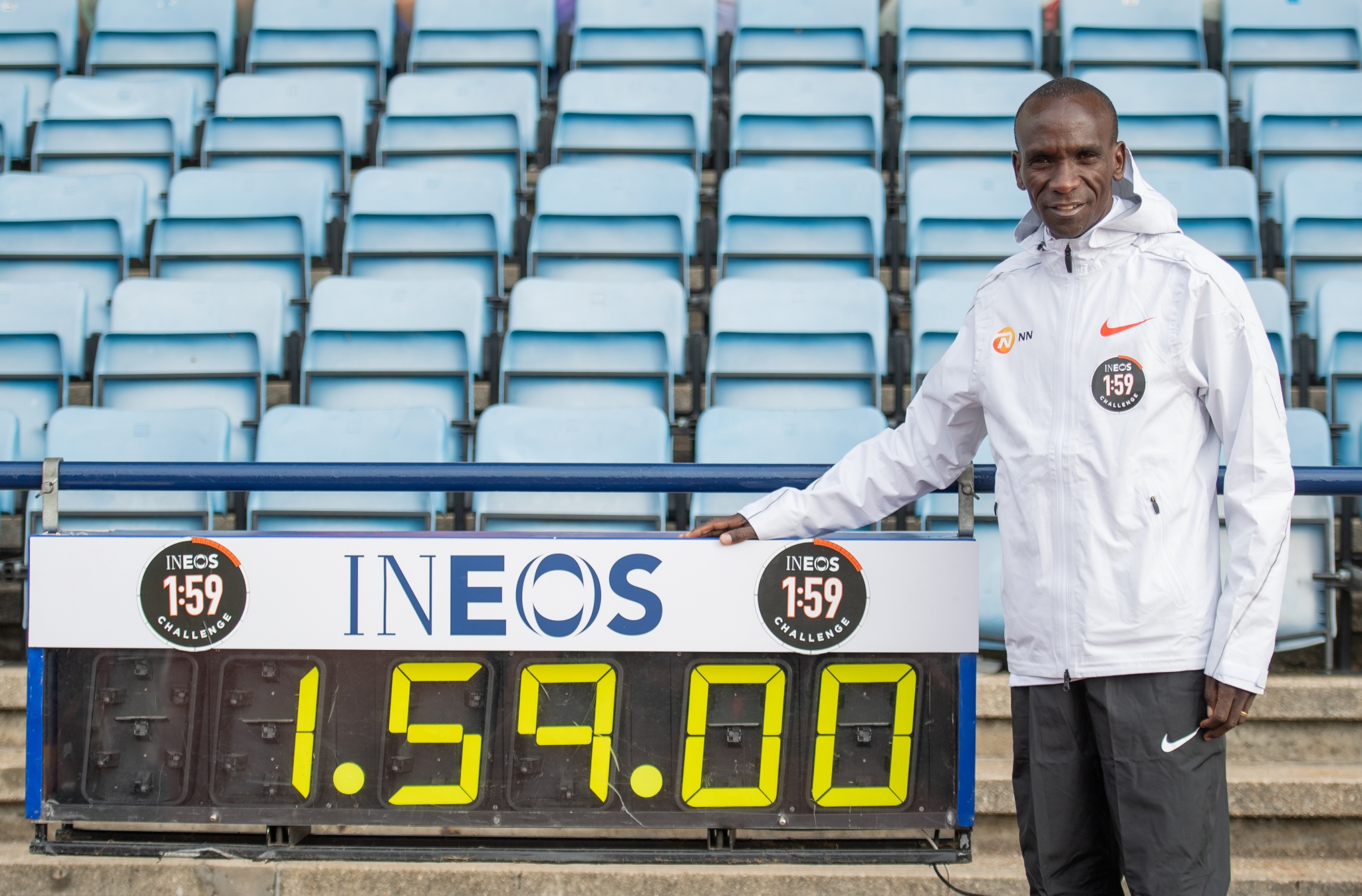 Eliud Kipchoge KEN, at the Iffley road running track on the 30th April 2019. Photo: Thomas Lovelock for london marathon events