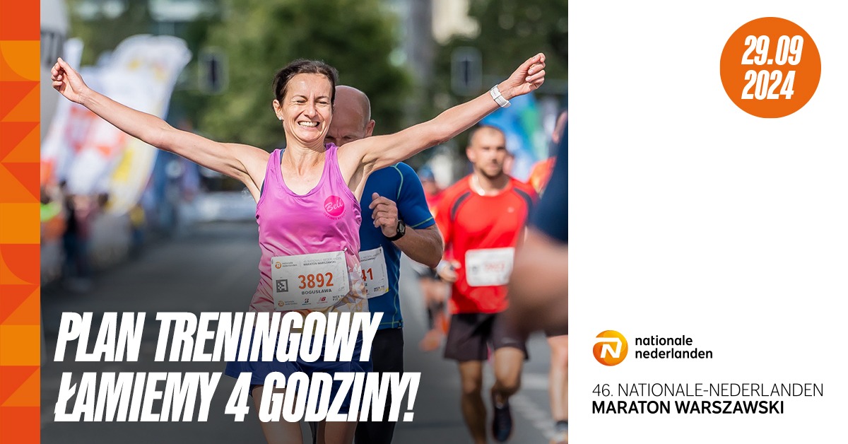 Plan treningowy do maratonu. Łamiemy 4 godziny! [20 tygodni]