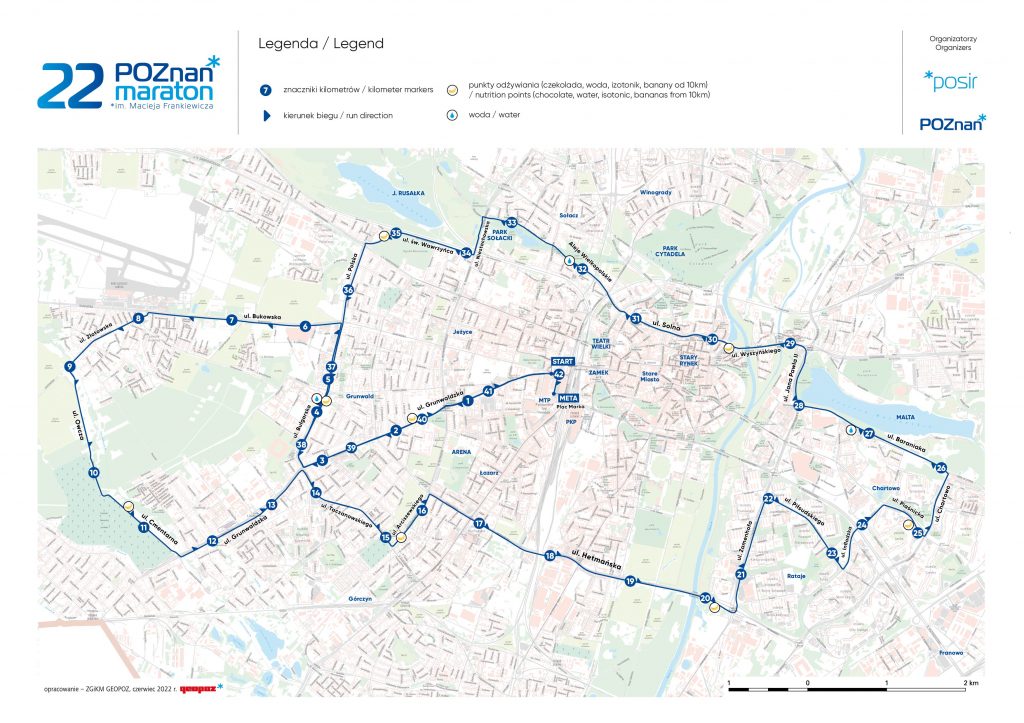 Trasa 22. Poznań Maratonu